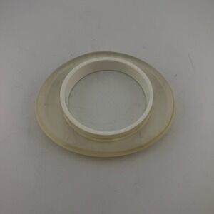 Large Chunky Cream Bangle Bracelet Clear Layered Resin Mod Style